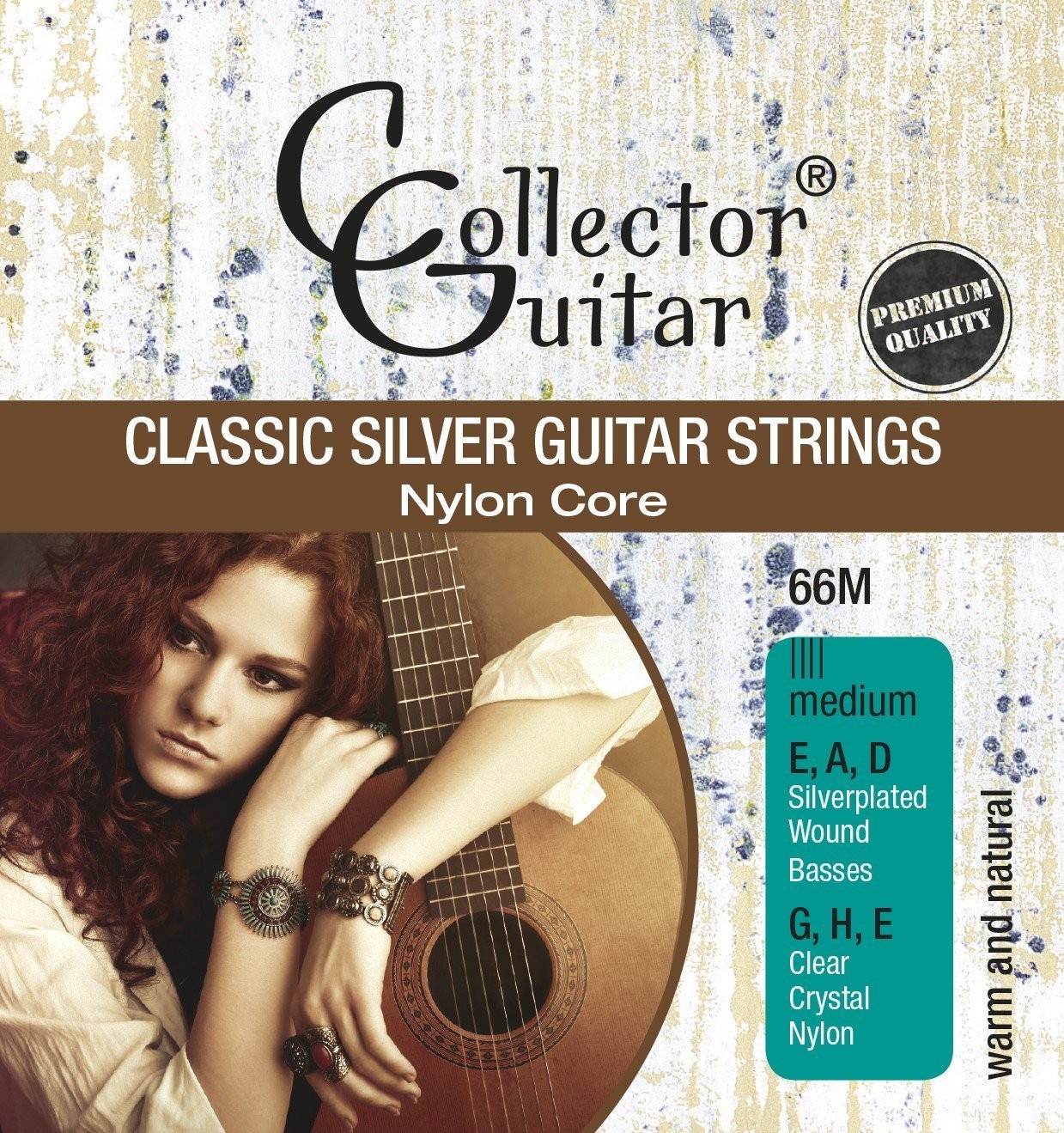 CollectorGuitar 66M Konzertgitarren-Saiten Classic Silver Guitar Strings Nylon Core