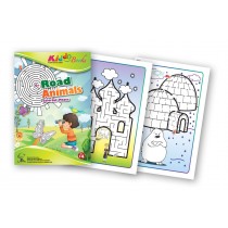 QuackDuck Kiddo Books Malbuch Road Animals - Straßen Tiere - Colorful mazes - Labyrinth auf buntem Hintergrund - Malblock für Kinder ab 4 Jahre 4013